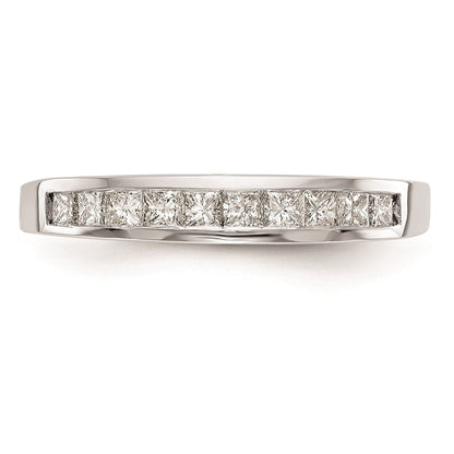 14K Weißgold Ehering mit natürlichen Diamanten