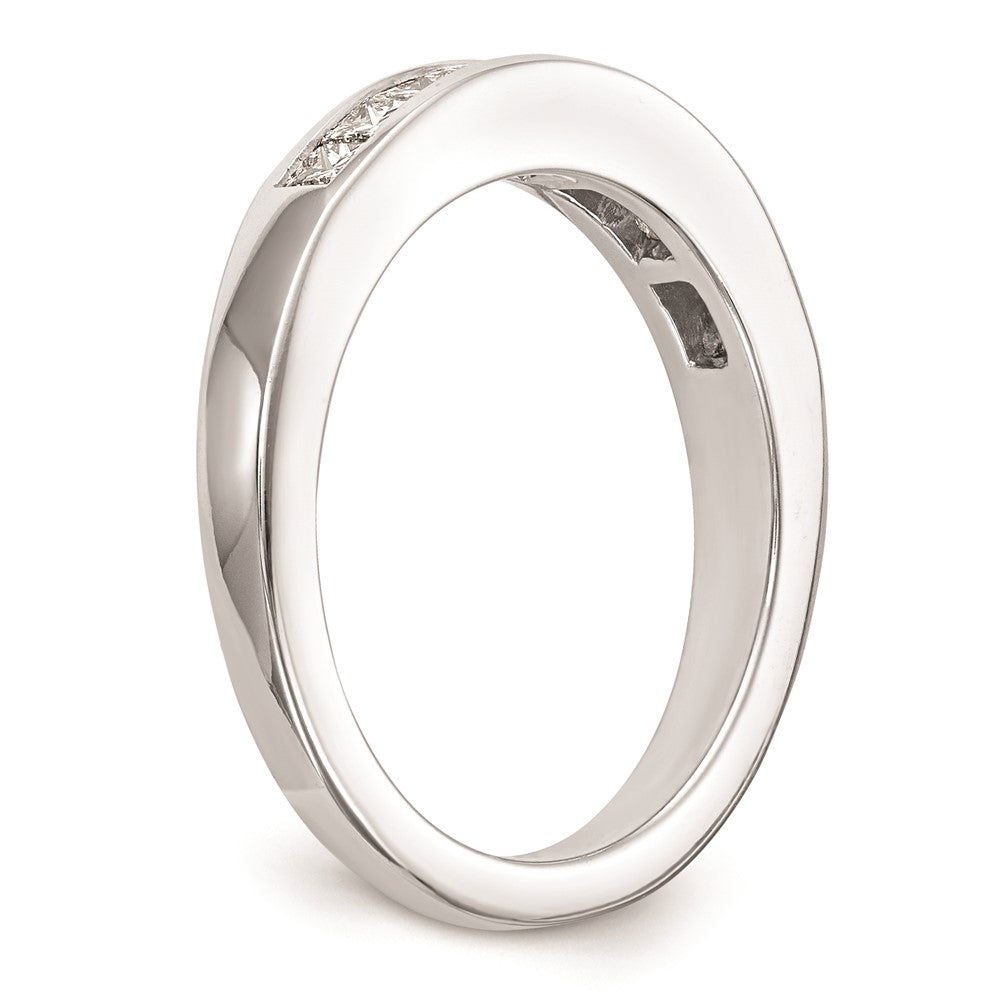 14K Weißgold Ehering mit natürlichen Diamanten