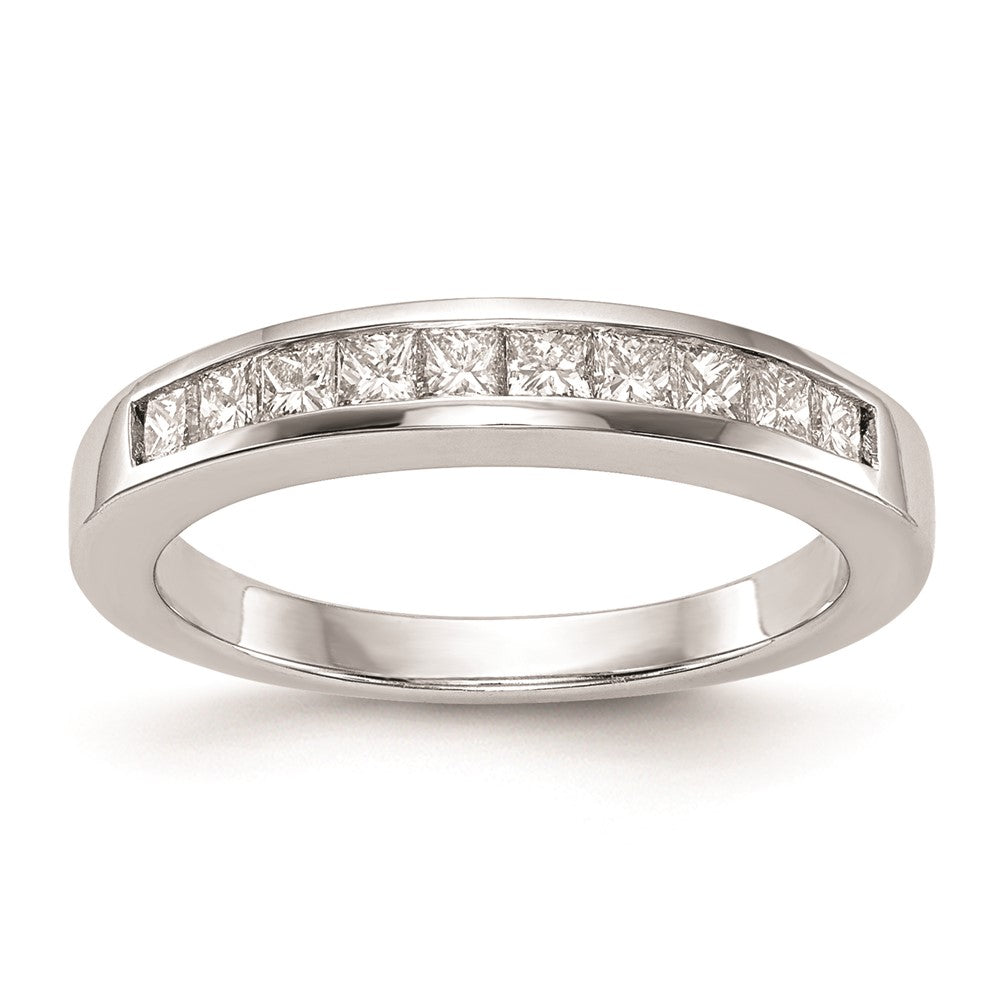 14K Weißgold Ehering mit natürlichen Diamanten