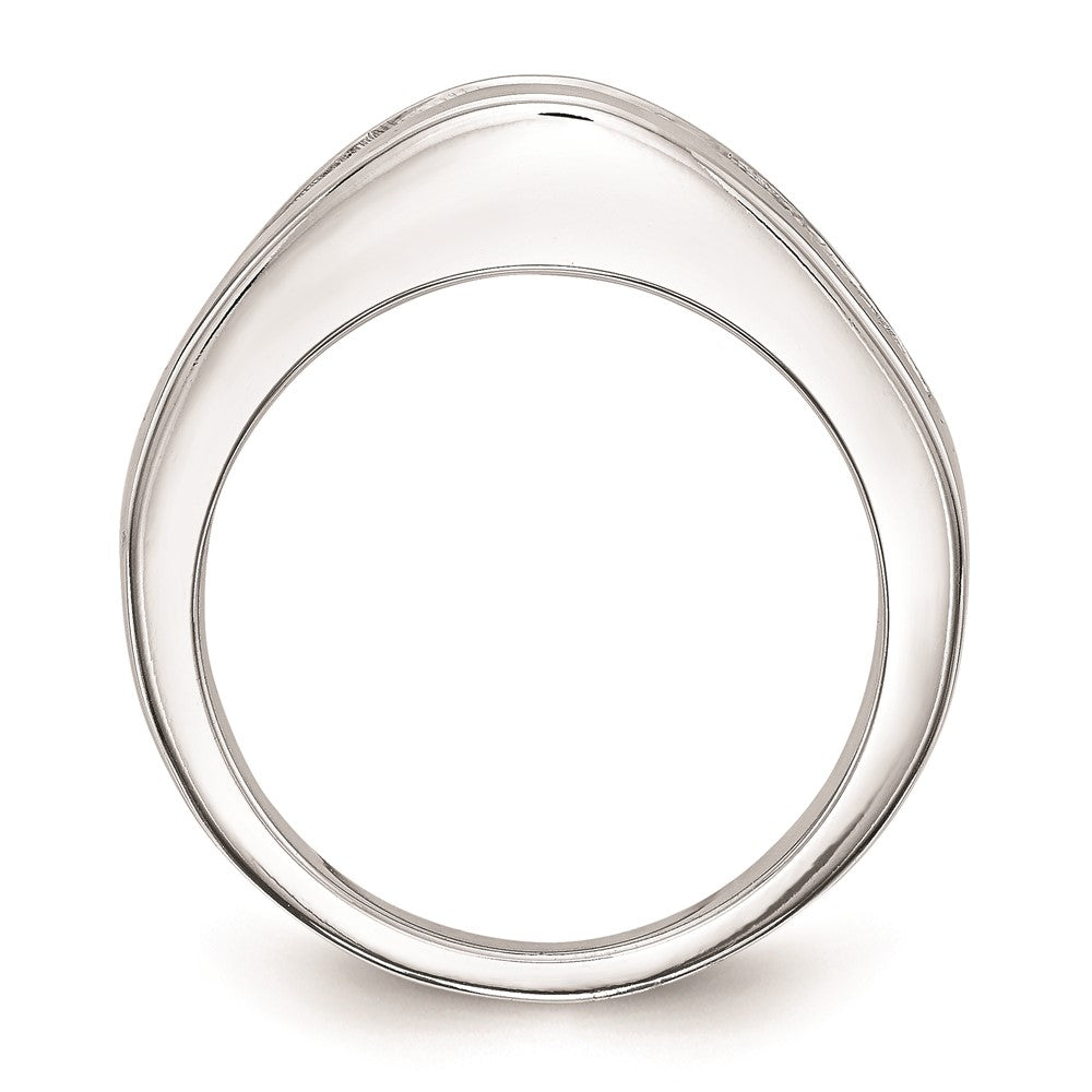 14K Weißgold Ehering mit natürlichen Diamanten