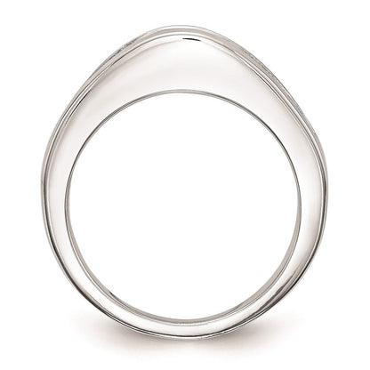 14K Weißgold Ehering mit natürlichen Diamanten