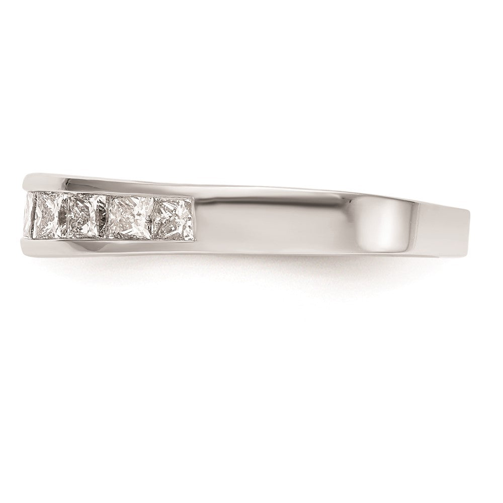 14K Weißgold Ehering mit natürlichen Diamanten