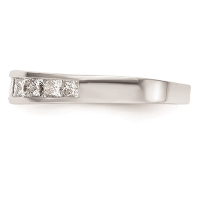 14K Weißgold Ehering mit natürlichen Diamanten