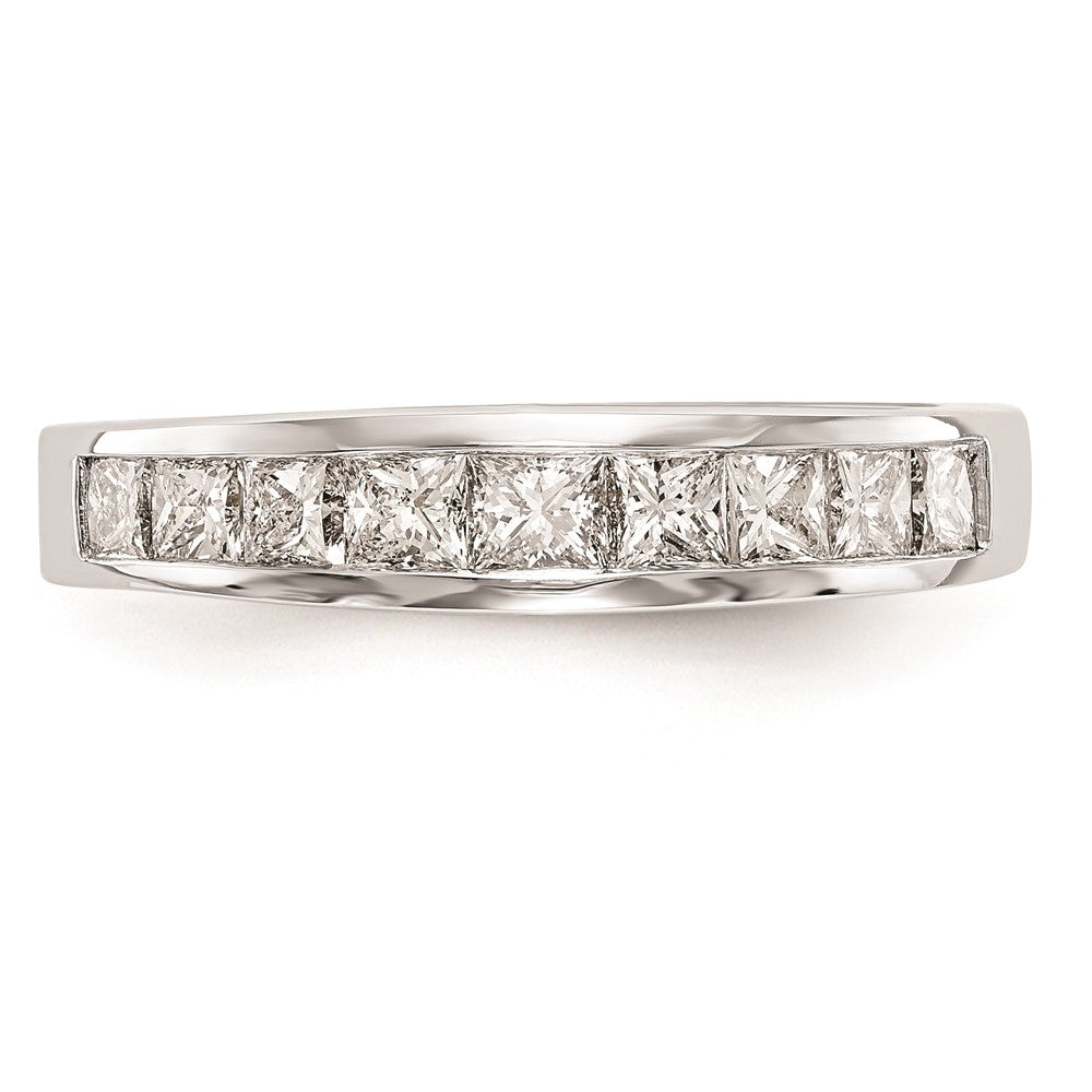 14K Weißgold Ehering mit natürlichen Diamanten