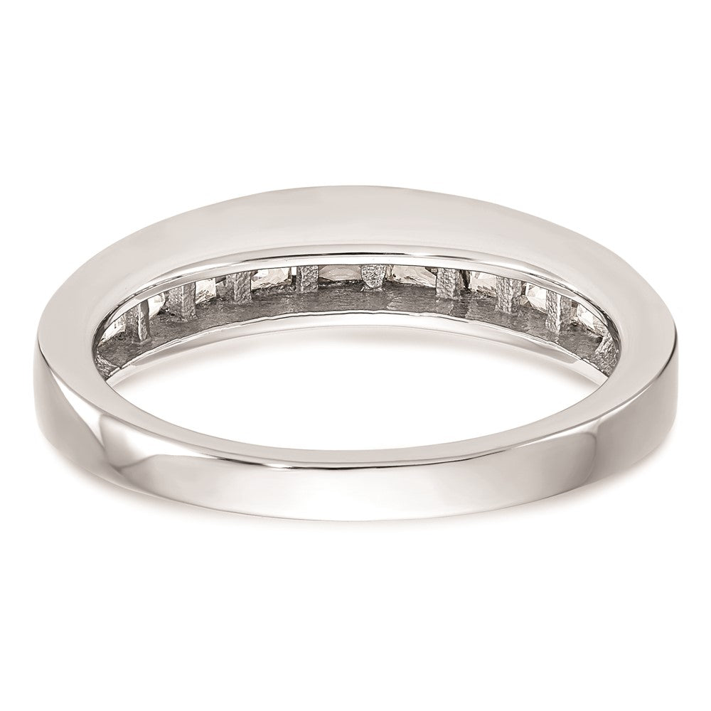 14K Weißgold Ehering mit natürlichen Diamanten
