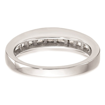 14K Weißgold Ehering mit natürlichen Diamanten