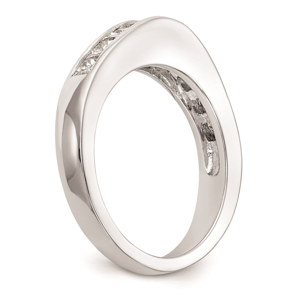 14K Weißgold Ehering mit natürlichen Diamanten