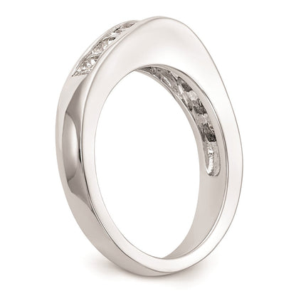 14K Weißgold Ehering mit natürlichen Diamanten