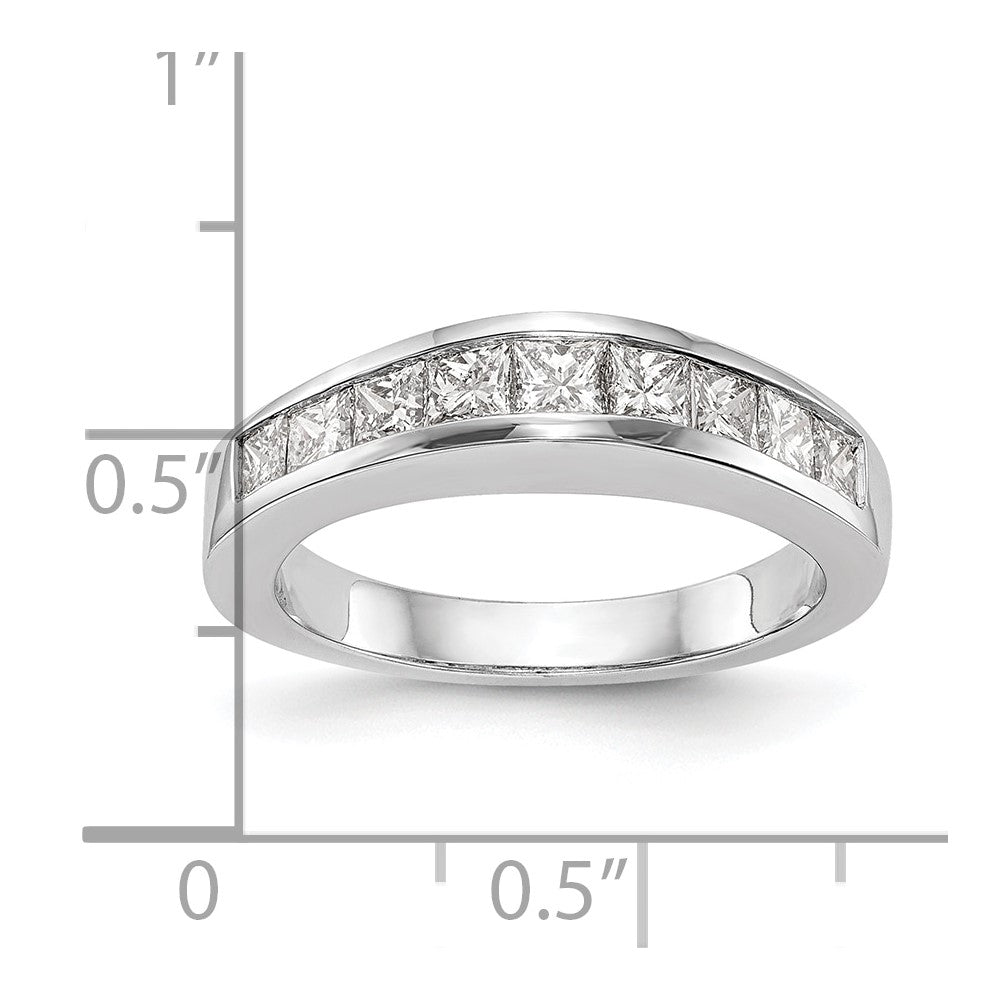 14K Weißgold Ehering mit natürlichen Diamanten