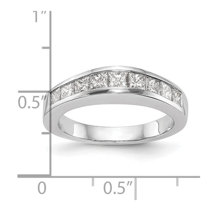 14K Weißgold Ehering mit natürlichen Diamanten