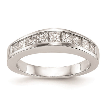 14K Weißgold Ehering mit natürlichen Diamanten