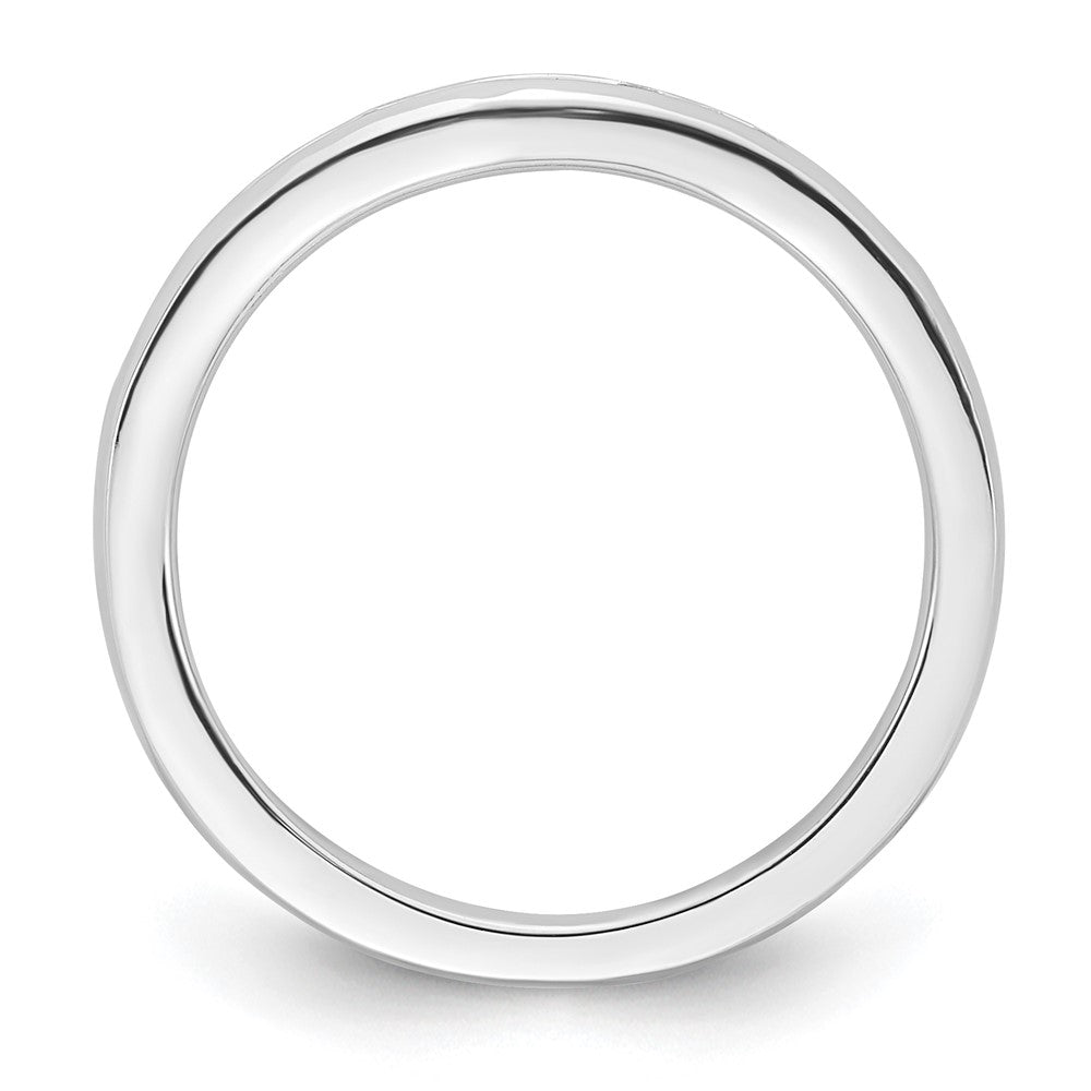 14K Weißgold Ehering mit natürlichen Diamanten