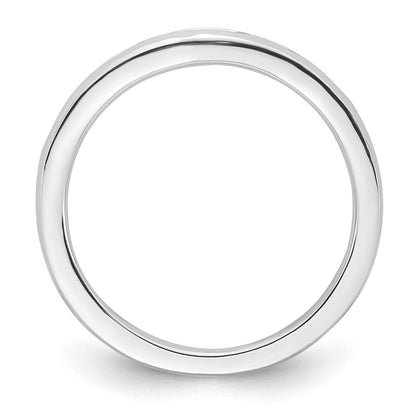 14K Weißgold Ehering mit natürlichen Diamanten