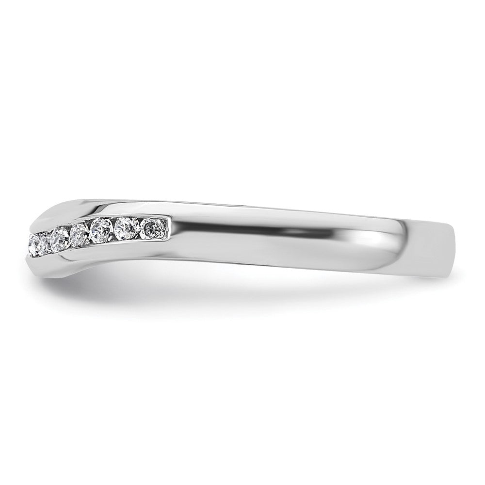 14K Weißgold Ehering mit natürlichen Diamanten