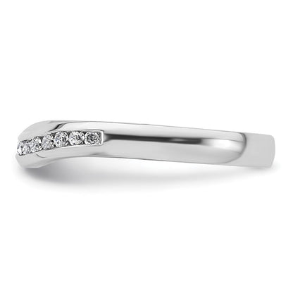 14K Weißgold Ehering mit natürlichen Diamanten