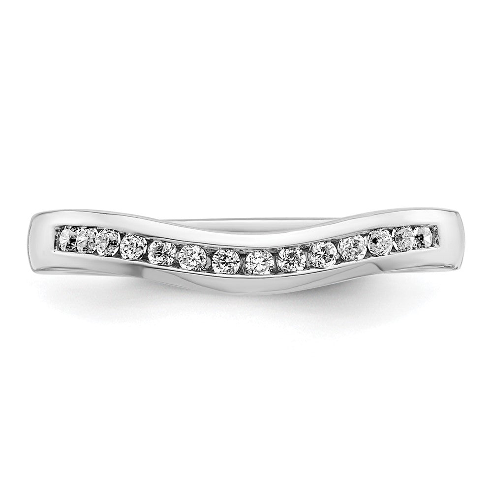 14K Weißgold Ehering mit natürlichen Diamanten