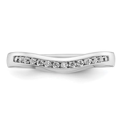 14K Weißgold Ehering mit natürlichen Diamanten