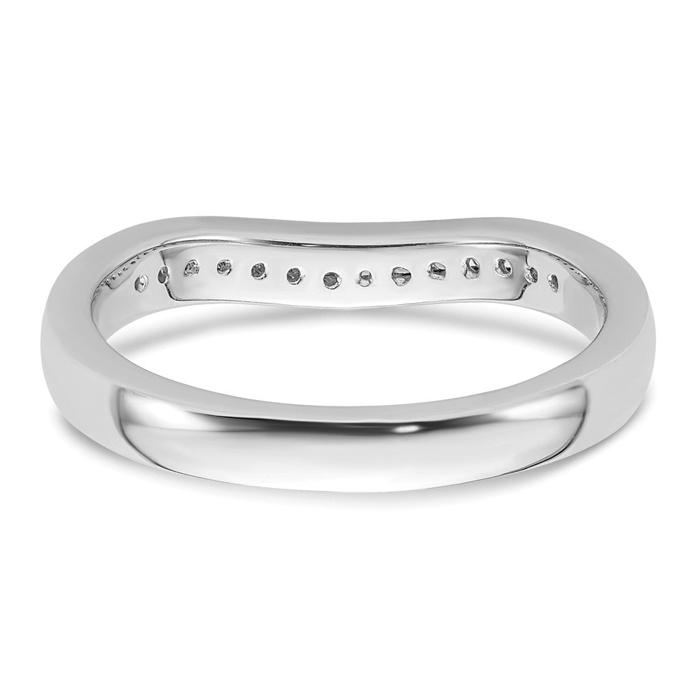 14K Weißgold Ehering mit natürlichen Diamanten