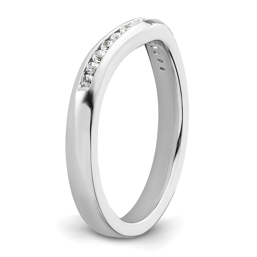 14K Weißgold Ehering mit natürlichen Diamanten