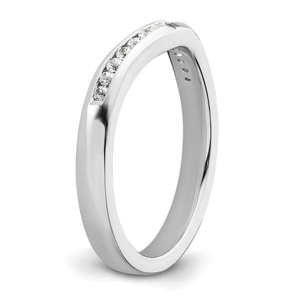 14K Weißgold Ehering mit natürlichen Diamanten