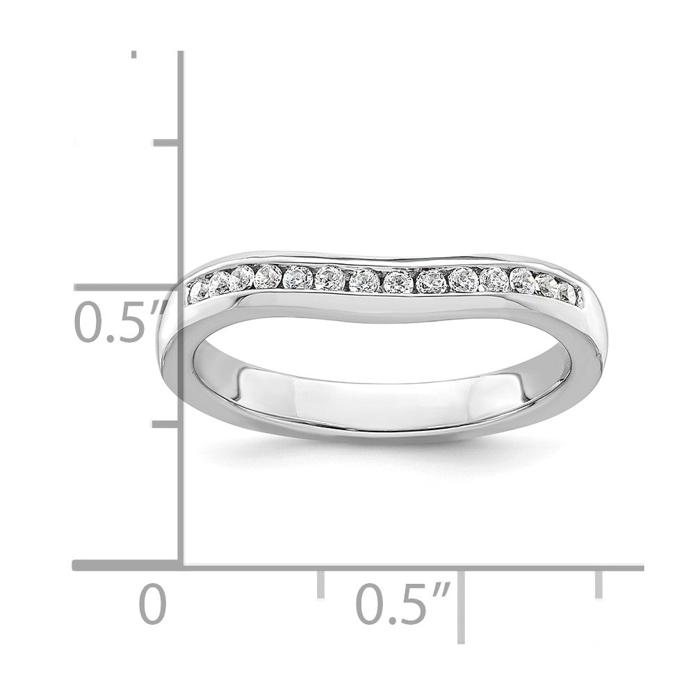 14K Weißgold Ehering mit natürlichen Diamanten