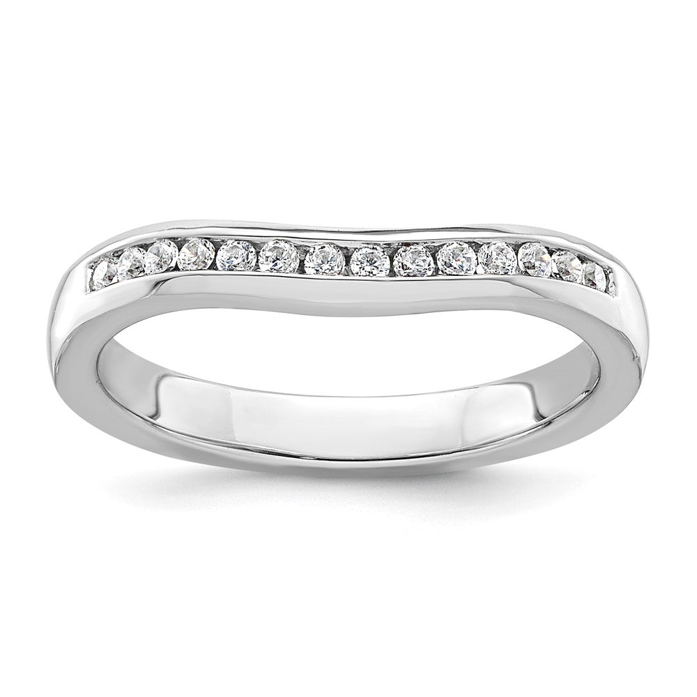 14K Weißgold Ehering mit natürlichen Diamanten