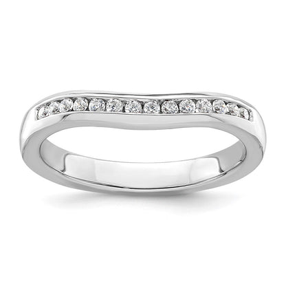 14K Weißgold Ehering mit natürlichen Diamanten