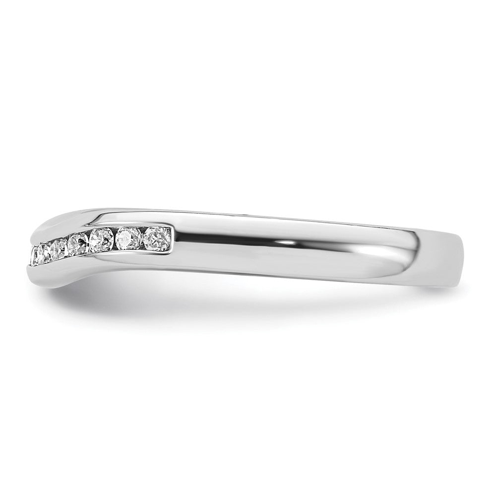 14K Weißgold Ehering mit natürlichen Diamanten