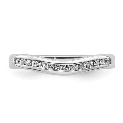 14K Weißgold Ehering mit natürlichen Diamanten