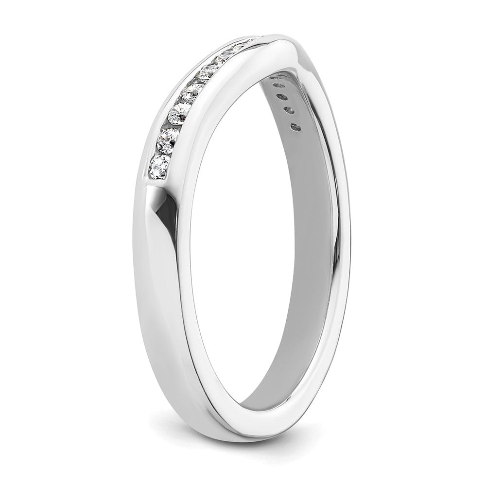 14K Weißgold Ehering mit natürlichen Diamanten