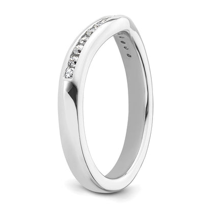 14K Weißgold Ehering mit natürlichen Diamanten