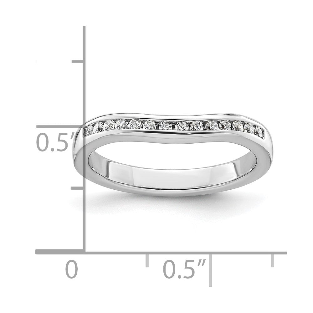 14K Weißgold Ehering mit natürlichen Diamanten
