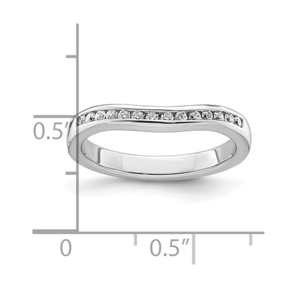 14K Weißgold Ehering mit natürlichen Diamanten