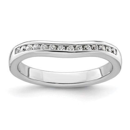 14K Weißgold Ehering mit natürlichen Diamanten