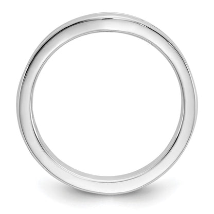 14K Weißgold Ehering mit natürlichen Diamanten