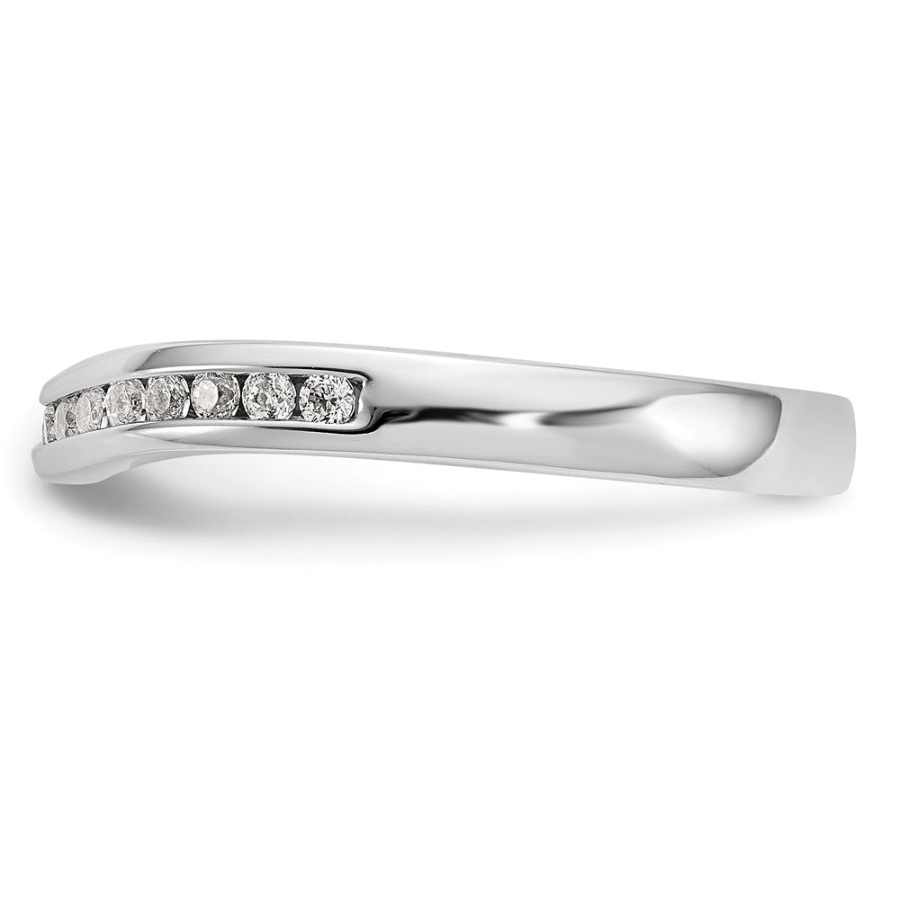 14K Weißgold Ehering mit natürlichen Diamanten
