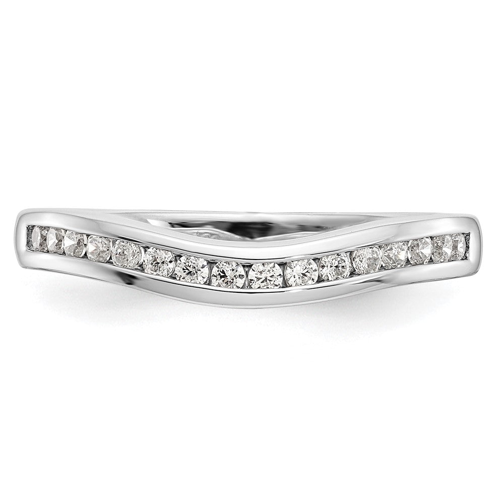 14K Weißgold Ehering mit natürlichen Diamanten