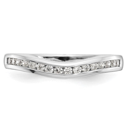 14K Weißgold Ehering mit natürlichen Diamanten