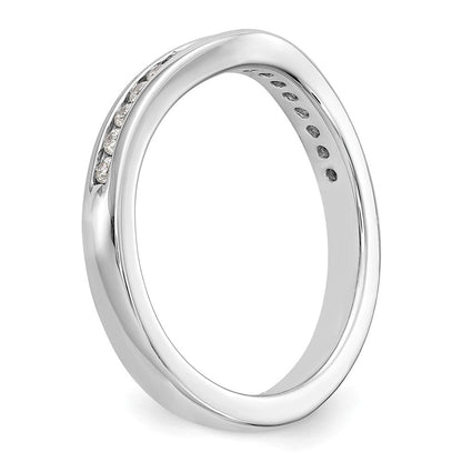 14K Weißgold Ehering mit natürlichen Diamanten