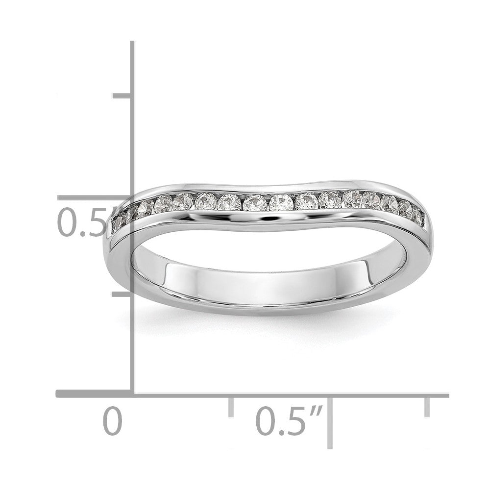 14K Weißgold Ehering mit natürlichen Diamanten