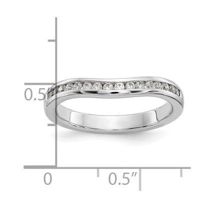 14K Weißgold Ehering mit natürlichen Diamanten