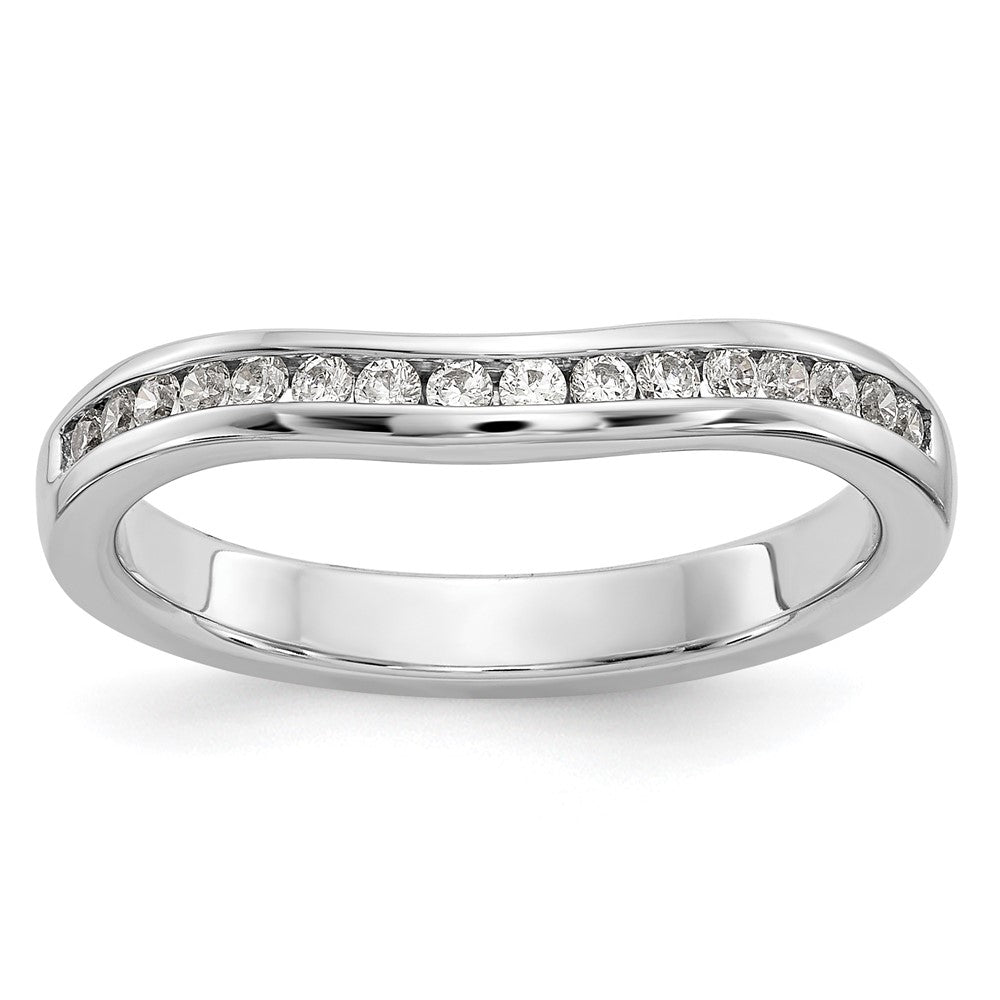 14K Weißgold Ehering mit natürlichen Diamanten