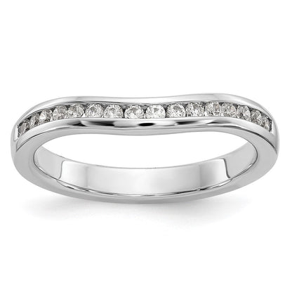 14K Weißgold Ehering mit natürlichen Diamanten