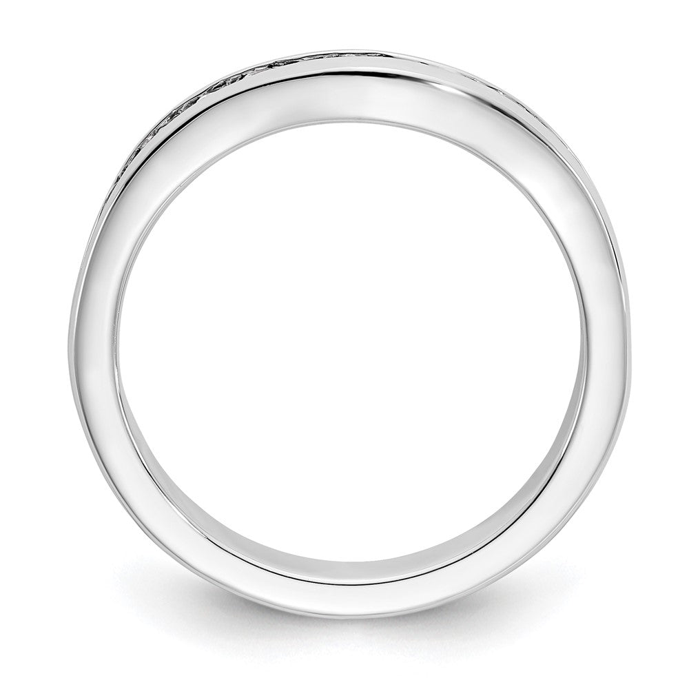 14K Weißgold Ehering mit natürlichen Diamanten