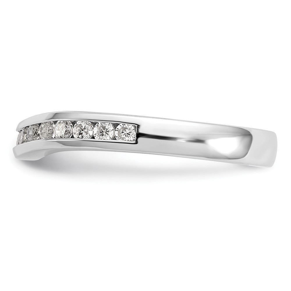 14K Weißgold Ehering mit natürlichen Diamanten
