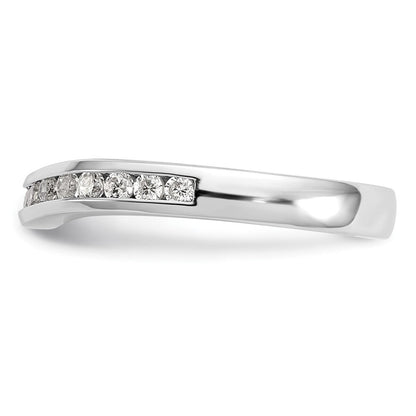 14K Weißgold Ehering mit natürlichen Diamanten