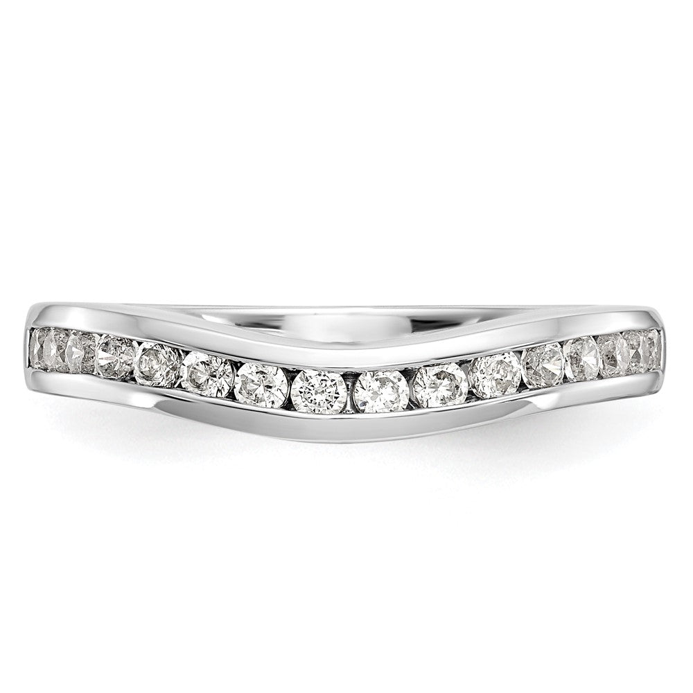 14K Weißgold Ehering mit natürlichen Diamanten