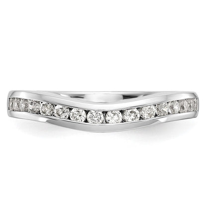 14K Weißgold Ehering mit natürlichen Diamanten