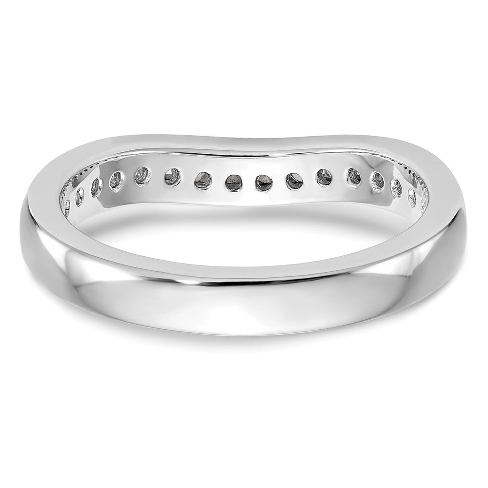 14K Weißgold Ehering mit natürlichen Diamanten