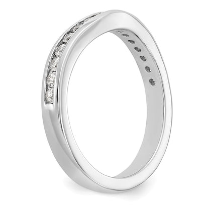 14K Weißgold Ehering mit natürlichen Diamanten
